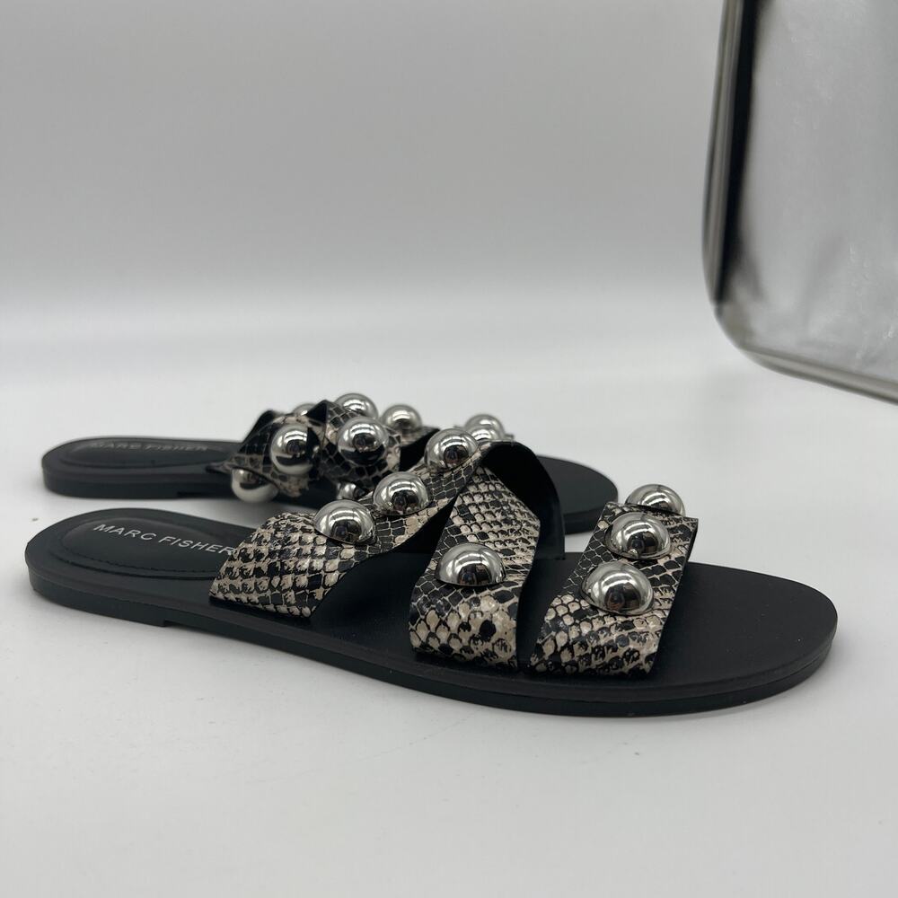 Marc Fisher Slide Sandal Size 7 M Bryte Snake - image 2